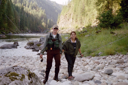 Michael and Melissa Fly fishing