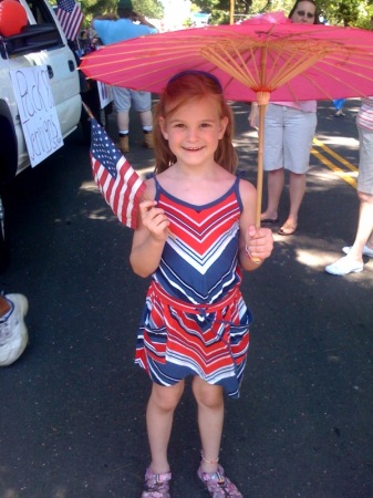 Abbie after the Memorial Day Parade