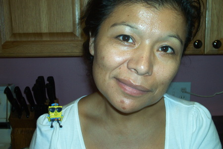 Wife Lupe, with SpongeBob 2008