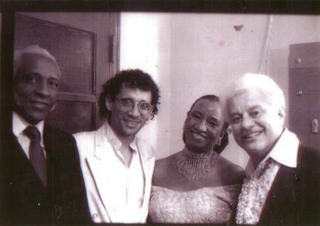 Hector with Pedro Knight- Celia Cruz and Tito Puente - 1983