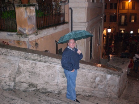 Little rain on the Spanish Steps