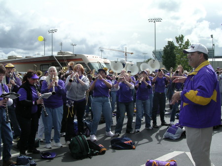 UW Husky Marching Alumni Band at football game