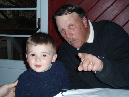 Kyle and Grandpa in Montauk summer 06'