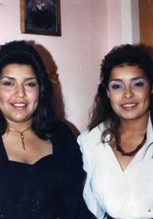 My sister & me (in black) 19yrs old