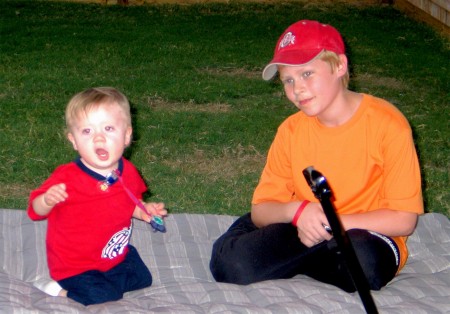 Grandson Lucas Storm on the right Nephew Drake on left