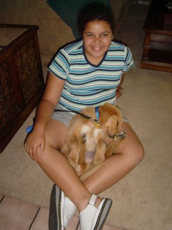 My daughter and my puppy 2005