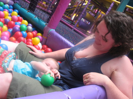 Me and my baby at the ball pit in WEM