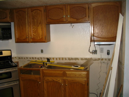 Kitchen during remodel