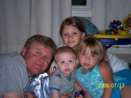 Rodney and our three little ones.