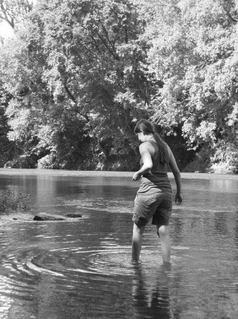 Walking in the river