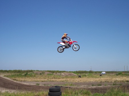 George my youngest on his CR125 in Indiantown