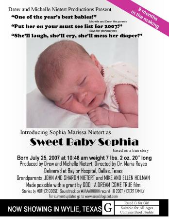 Sophia's Birth Announcement