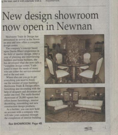 2003 Newly opened Design Center in Newnan