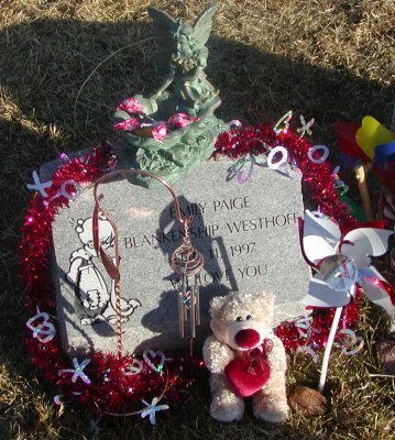 Granddaughter Emily's grave site