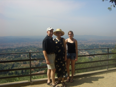 Husband & daughter w/Ann overlooking Florence