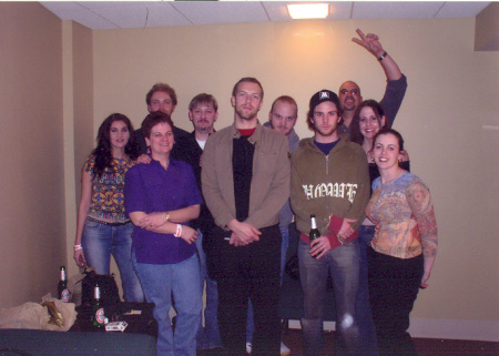 Some friends and me hangin' out with Coldplay backstage after their show in Nashville at the Ryman '03