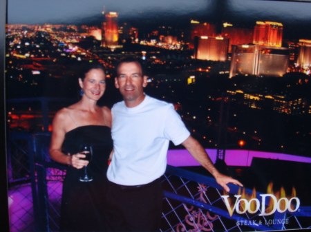 Tony & I enjoying a night out in Vegas.