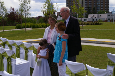 My parents with great grand children #1 and #2