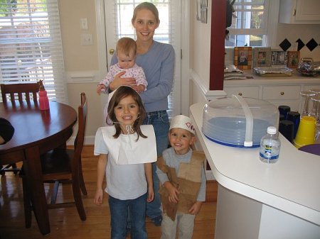 The fam, sans dad in Thanksgiving attire.