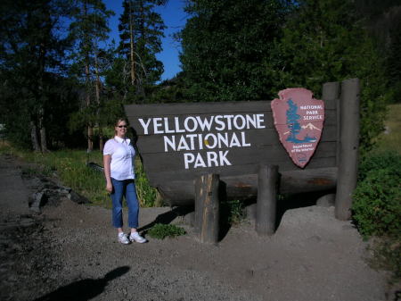 Me at Entrance of Yellowstone - August 2006
