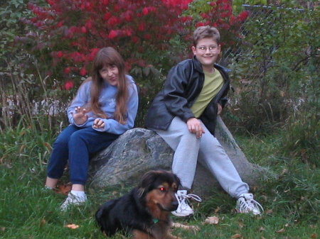 My kids and Pup