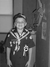 Jonah on Cub Scout day at School