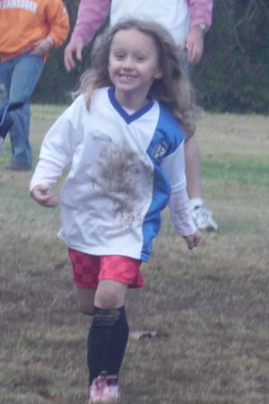 Rheanna and the muddy Soccer Game