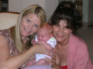 Finally, I'm a grandmother...with dtr. Kelly and Hannah, 7-26-07