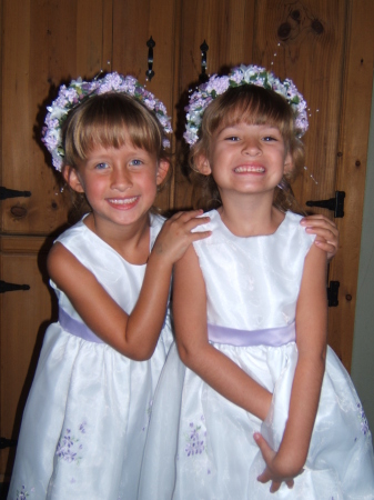 Our little flower girls, on our wedding day!