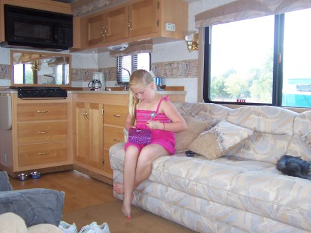 Christian in our RV at the Races