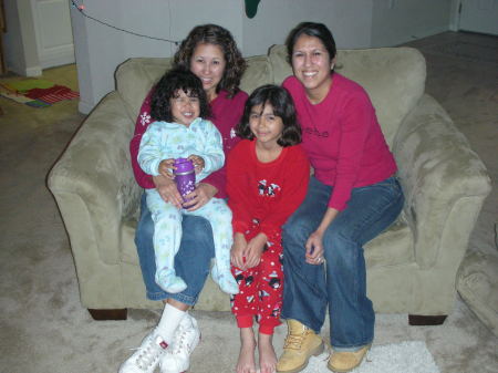 My sister and niece and me and my daughter