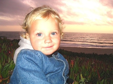 Jake at Half Moon Bay sunset.