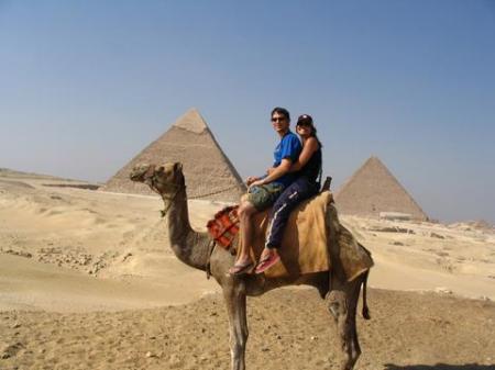 Honeymoon pic in Egypt.