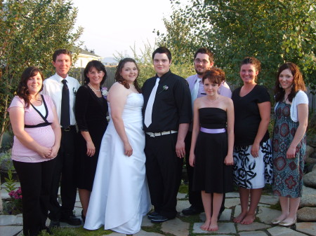 The wedding family photo