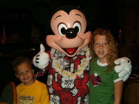 Molly and Jacob with Mickey