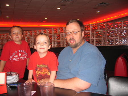 My husband, Lee, and boys