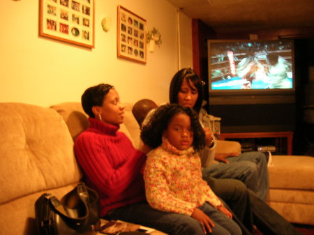 My Sister, Aprell, my daughter, Aniyah, and me