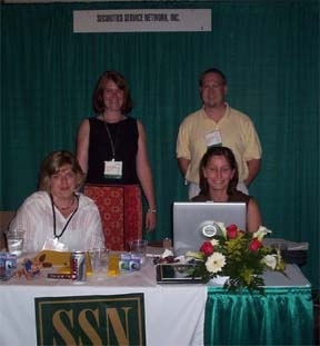 Working during 2004 conference