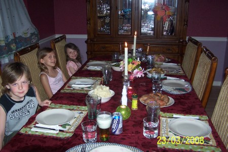 Easter 2008, my grandkids Tyler & Rachel & Sam