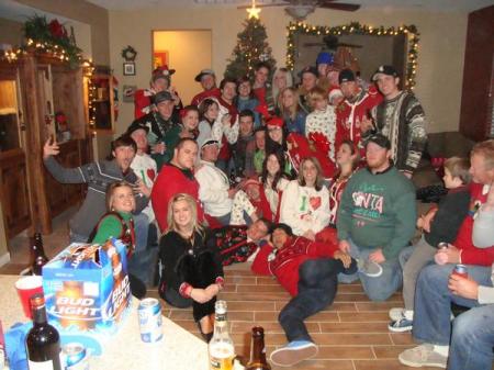 "ugly christmas sweater party"