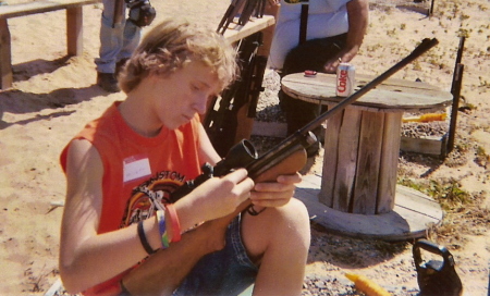 Josh at the shooting range