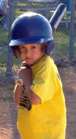 my lil' man at his first baseball game