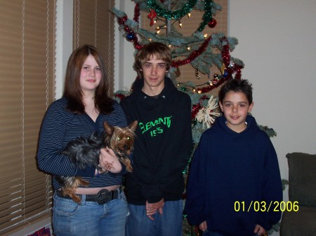 Our three children last Christmas