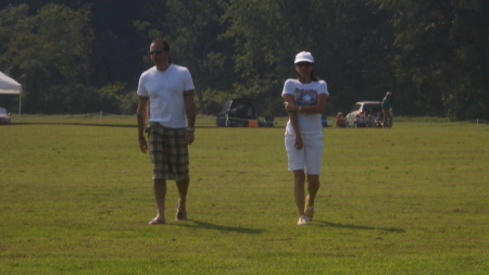 Kathy an myself at a polo match