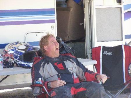 My sweetie Danny -- relaxing after a long ride in the dirt