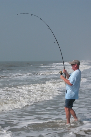 Fishing on the beach in NC