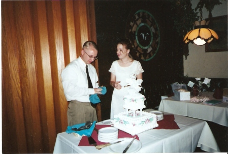 My wife Lisa and I at our wedding reception