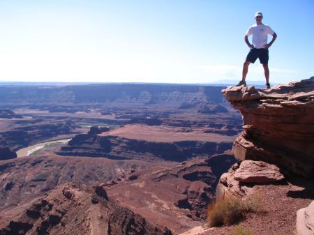 Tom on cliff at Canyonlands