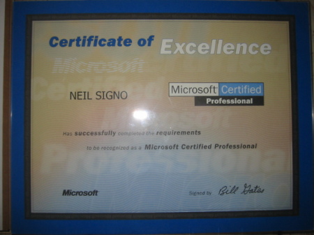 Second Computer Certification