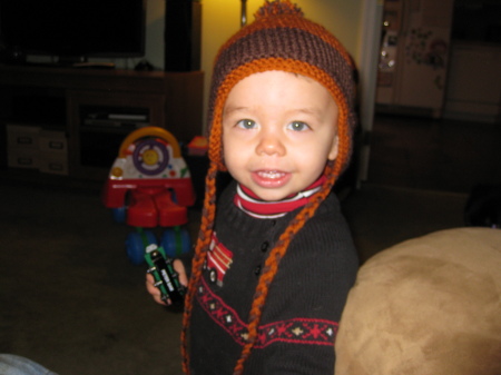 William in his new hat.